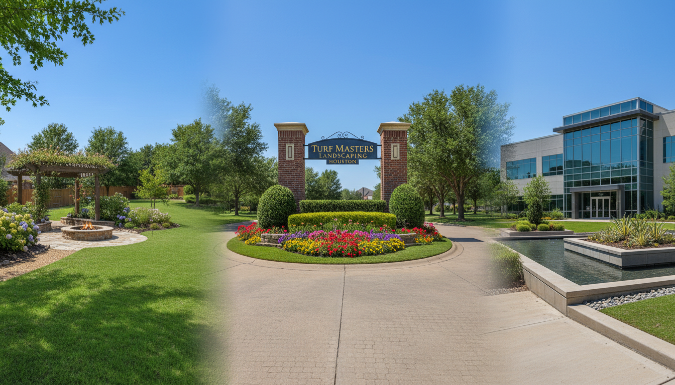 Diverse range of meticulously maintained properties showcasing Turf Masters work